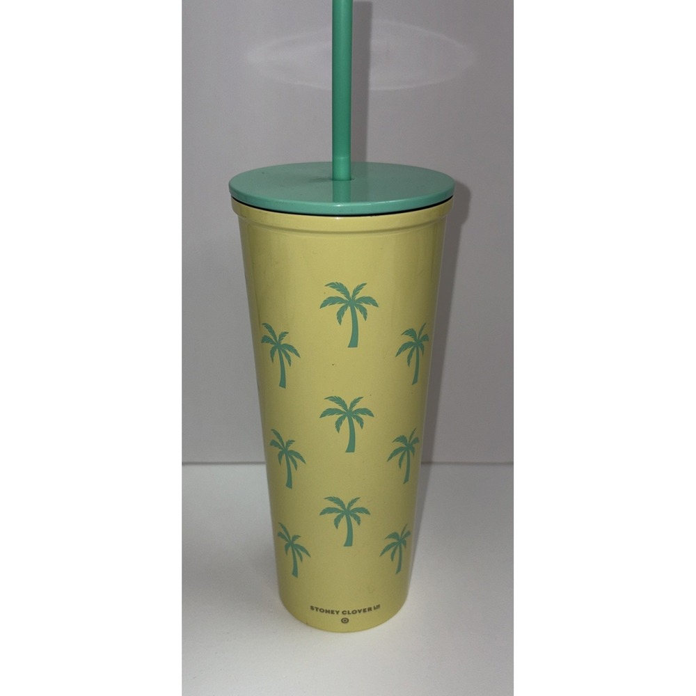 Stoney Clover Lane x Target Stainless Steel Tumbler Yellow/Green Palm Trees 23oz